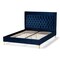 Baxton Studio Valery Blue Velvet King Size Platform Bed with Gold-Finished Legs 152-9013 - alternate 6